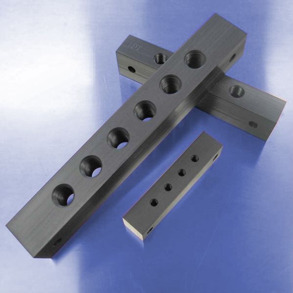 black anodized aluminum junction blocks