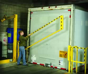 Industrial safety gate for unloading dock