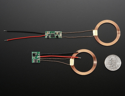 The copper rings on these power converters are flat wire coils.