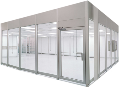 A hardwall modular cleanroom.