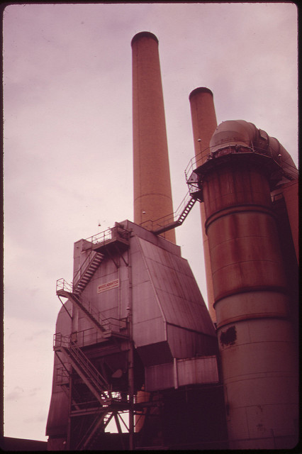 The first ESP installed in the U.S., Gravesend Bay Municipal Incineration Plant, Brooklyn, NY (May 1973)